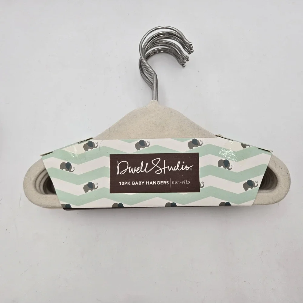 Dwell‎ Studios Baby Hanger 10 pk NON SLIP Beige, Off White Elephant